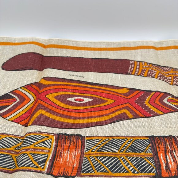 Heil Aboriginal Art Australia 100% Pure Linen Kitchen Tea Towel Flax 18x30 - Picture 7 of 16